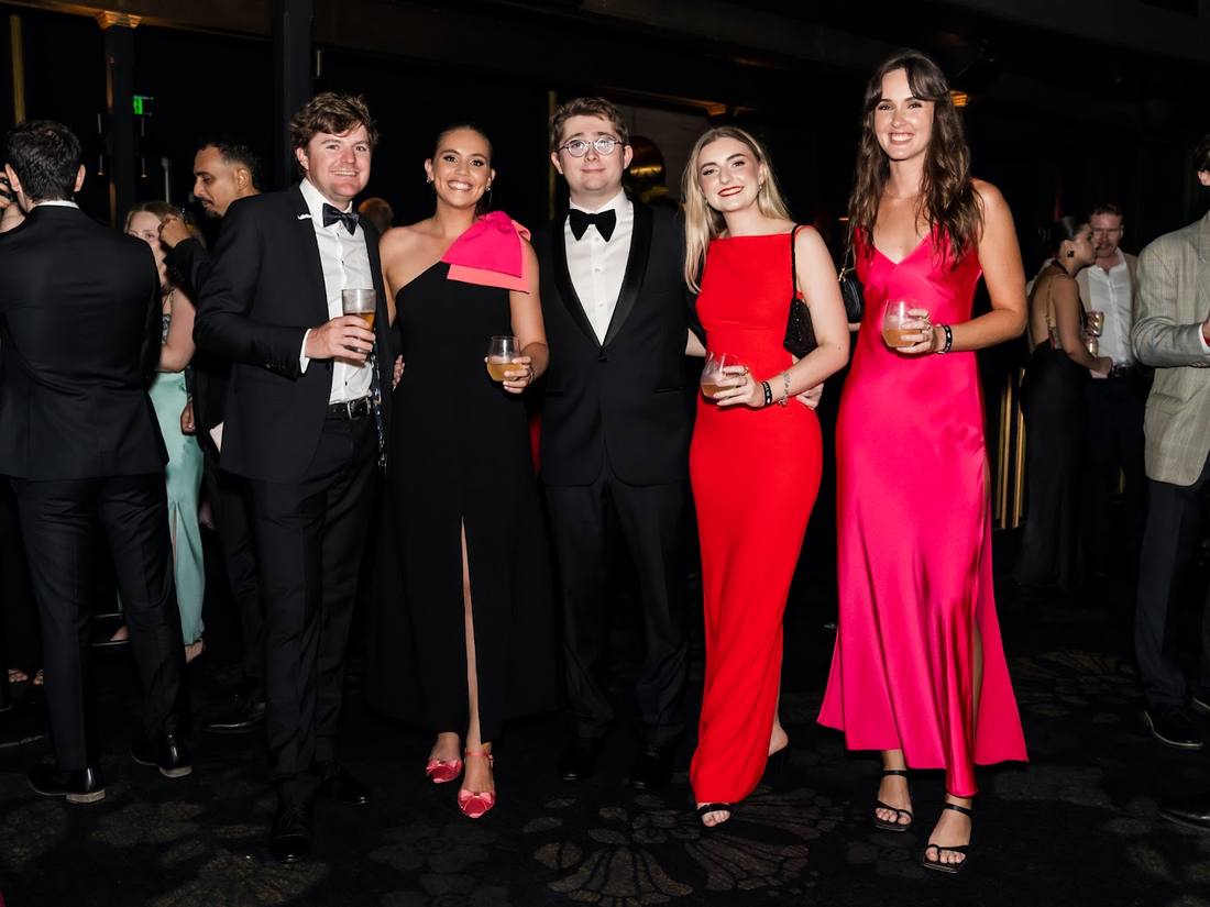 A group of friends at the Mates Ball