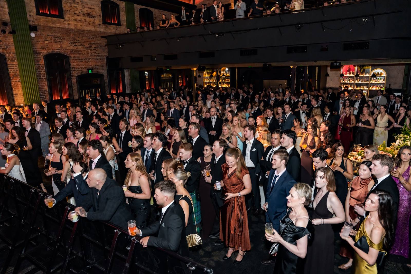 The crowd at the 2025 Mates Ball, seen from the stage