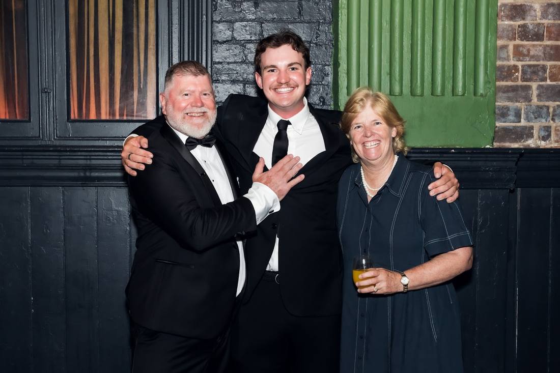Three mates at the Mates Ball